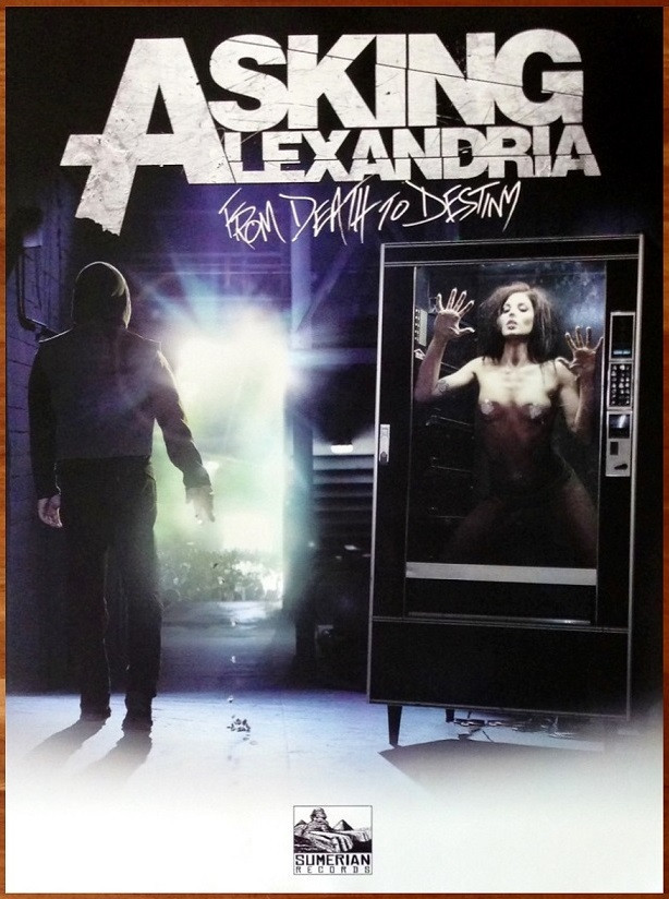 ASKING ALEXANDRIA From Death To Destiny Ltd Ed HUGE RARE Tour Poster! Metalcore