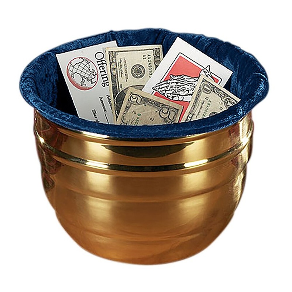 Large Offering Pot with Blue Liner New
