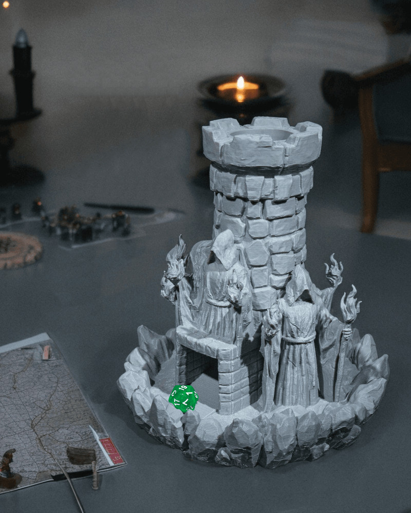 Wizard Tower Dice Tower Dice Roller Dice Tray DnD RPG Terrain Miniature