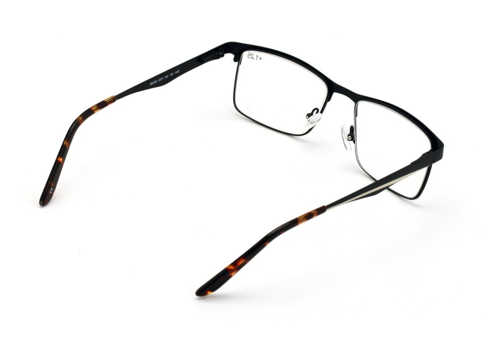 Men Premium Rectangle Stainless Steel Reading Glasses Computer Anti Blue Reader