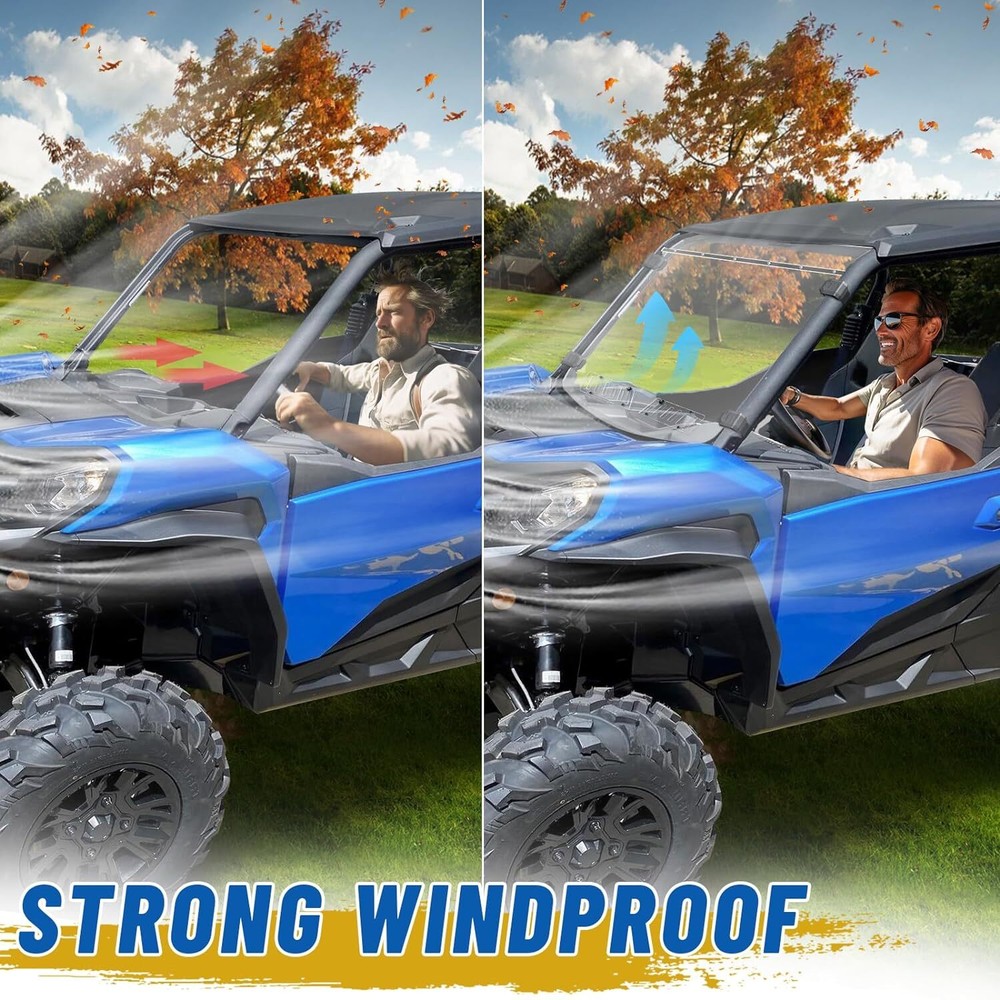 2-In-1 Sliding Full Window Windshield for Can Am Commander Max 1000 700 XT DPS