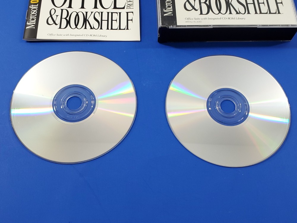 Vintage Microsoft Windows 95 and Office Professional Bookshelf CD CD-ROM Bundle