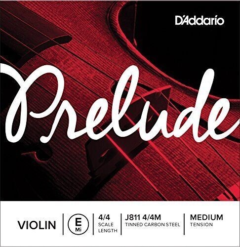D'Addario Prelude Violin Single E String, 4/4 Scale, Medium Tension
