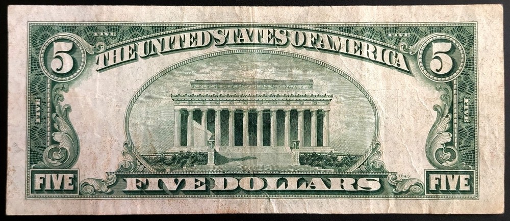 Series 1934 D $5 Silver Certificate! Nice! F-1654