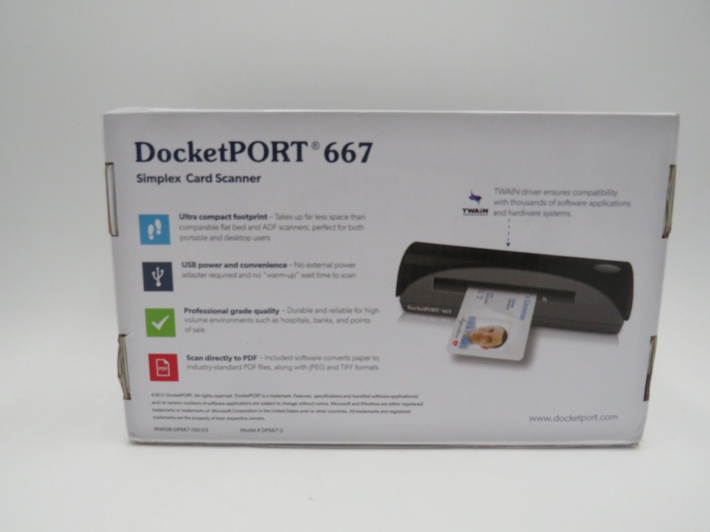 DocketPORT 667 Simplex Card Scanner (DP667)