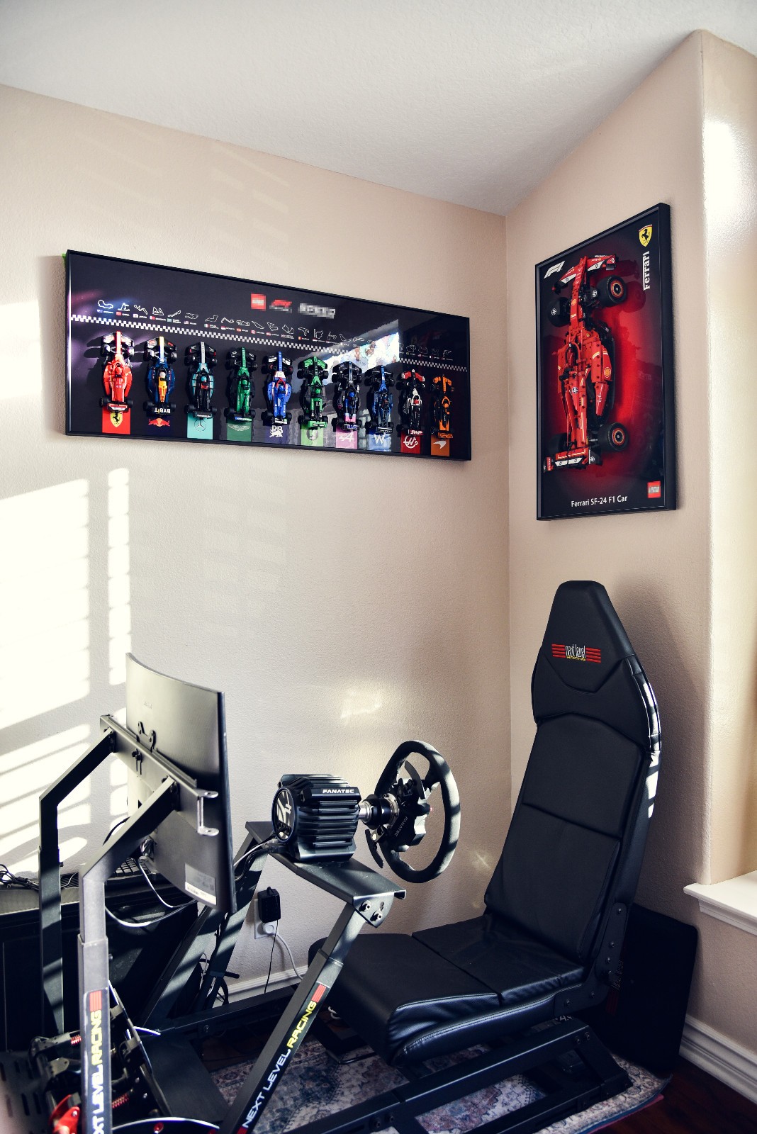 43" Aluminum Display wall mount for Entire LEGO Speed Champions F1 Collection