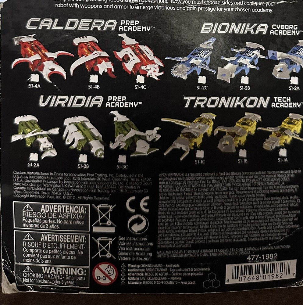 Hexbug Hex Bug Warriors Battling Robots Tronikon