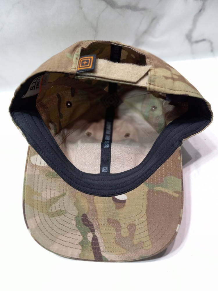 5.11 Flag Bearer Tactical Strapback Hook and Loop Patch Cap Hat Multicamo