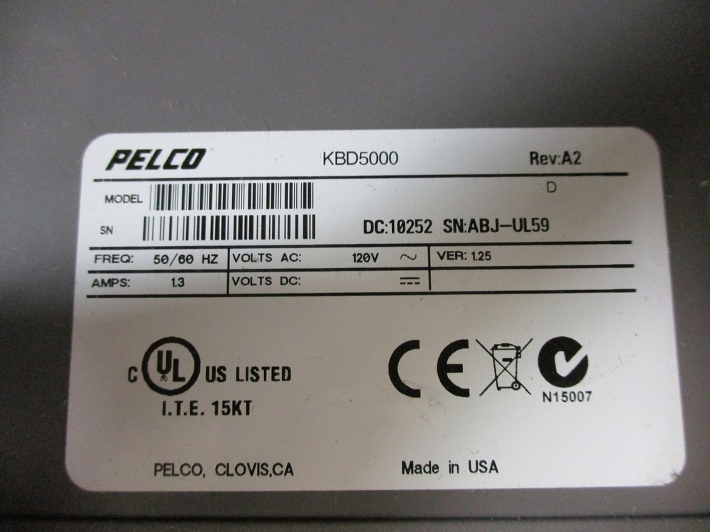 PELCO KBD5000 Variable Speed Modular PTZ Joystick Keyboard