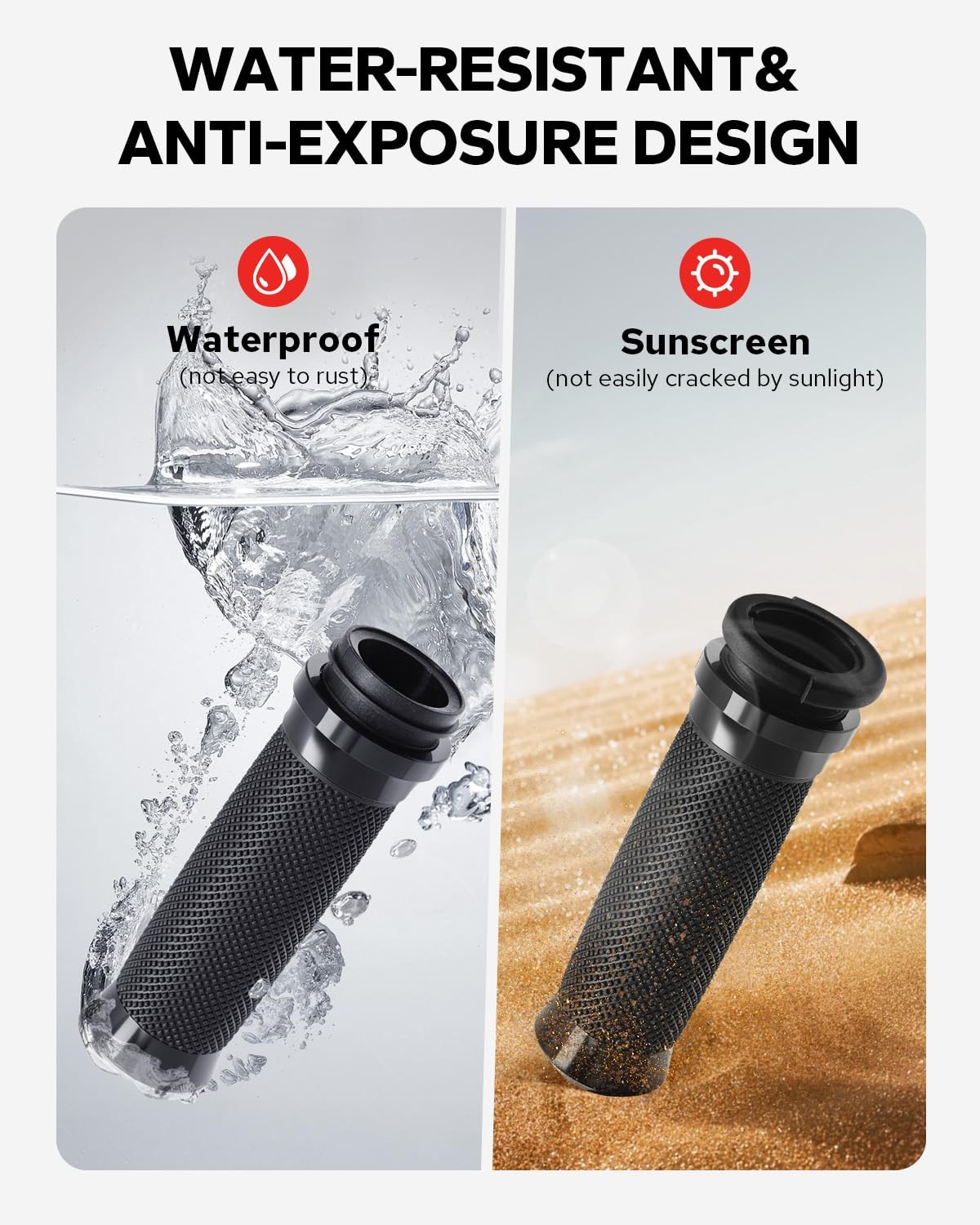 1inch Handlebar Grips, Electronic Throttle Control Hand Grips Fit for Harley ...