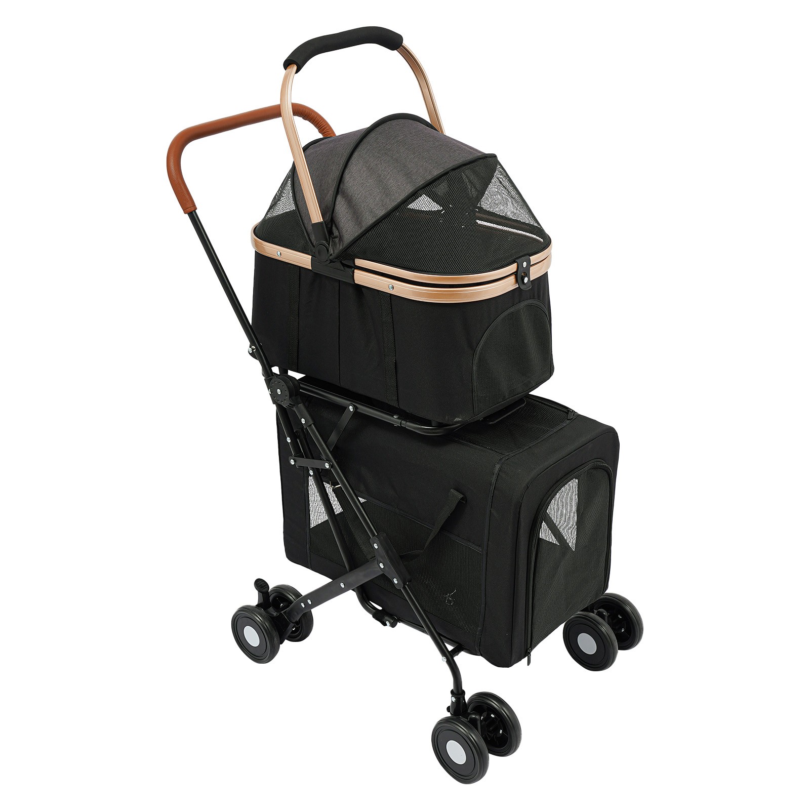 Dog & Cat Stroller, Foldable Pet Stroller, Pet Stroller For Small & Medium Dogs