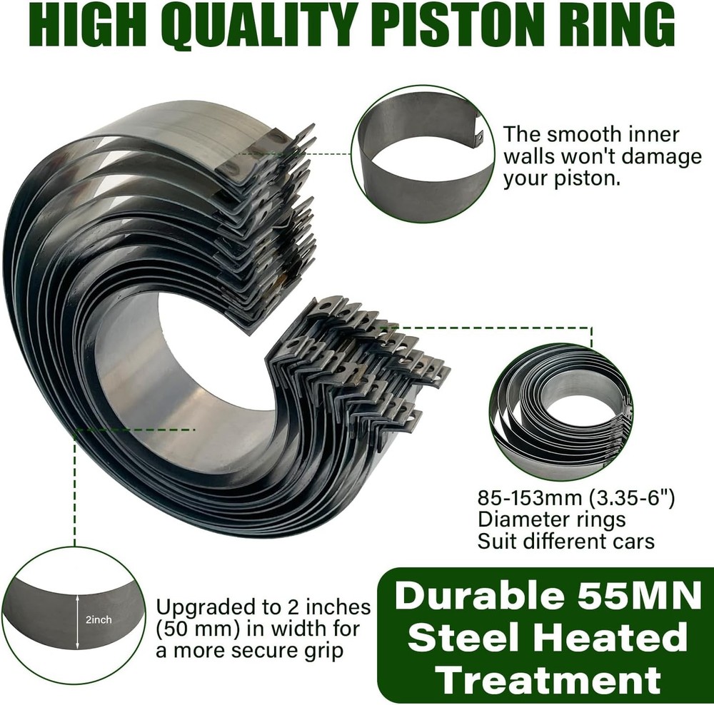 Auto Engine Piston Ring Compressor Tool Set, 13 Piston Rings(85-153Mm) with Pist