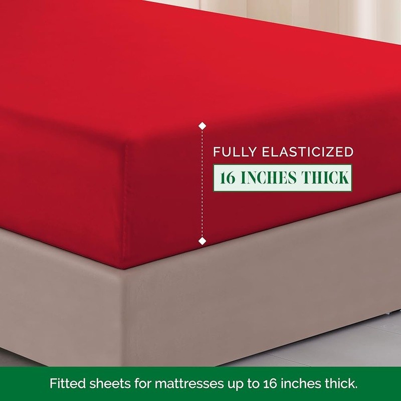 Microfiber Luxurious Bedding Set Soft Comfortable Fade Resistant Sheet Set New