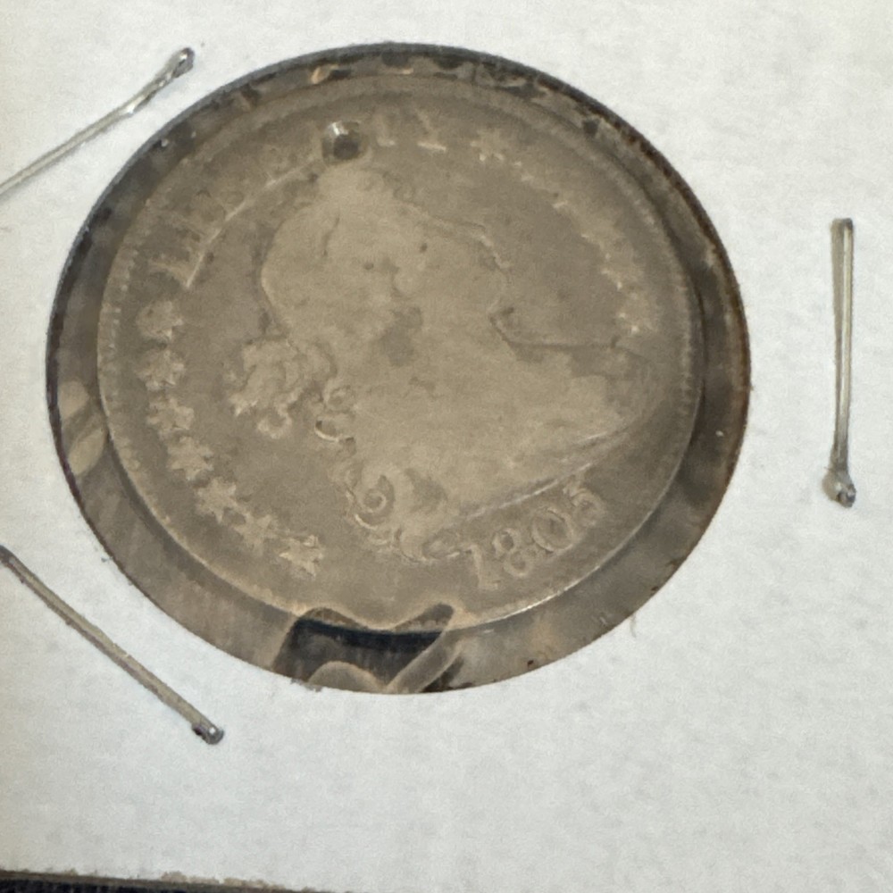 1805 Draped Bust Eagle 25c Coin Holed