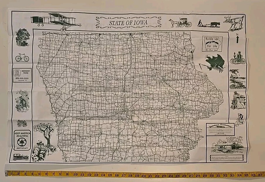 Jackson County Iowa Map Folding Map