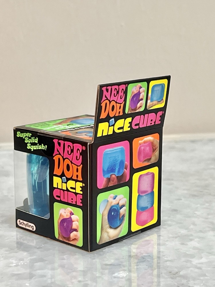 NeeDoh Nice Cube Super Solid Squish Blue