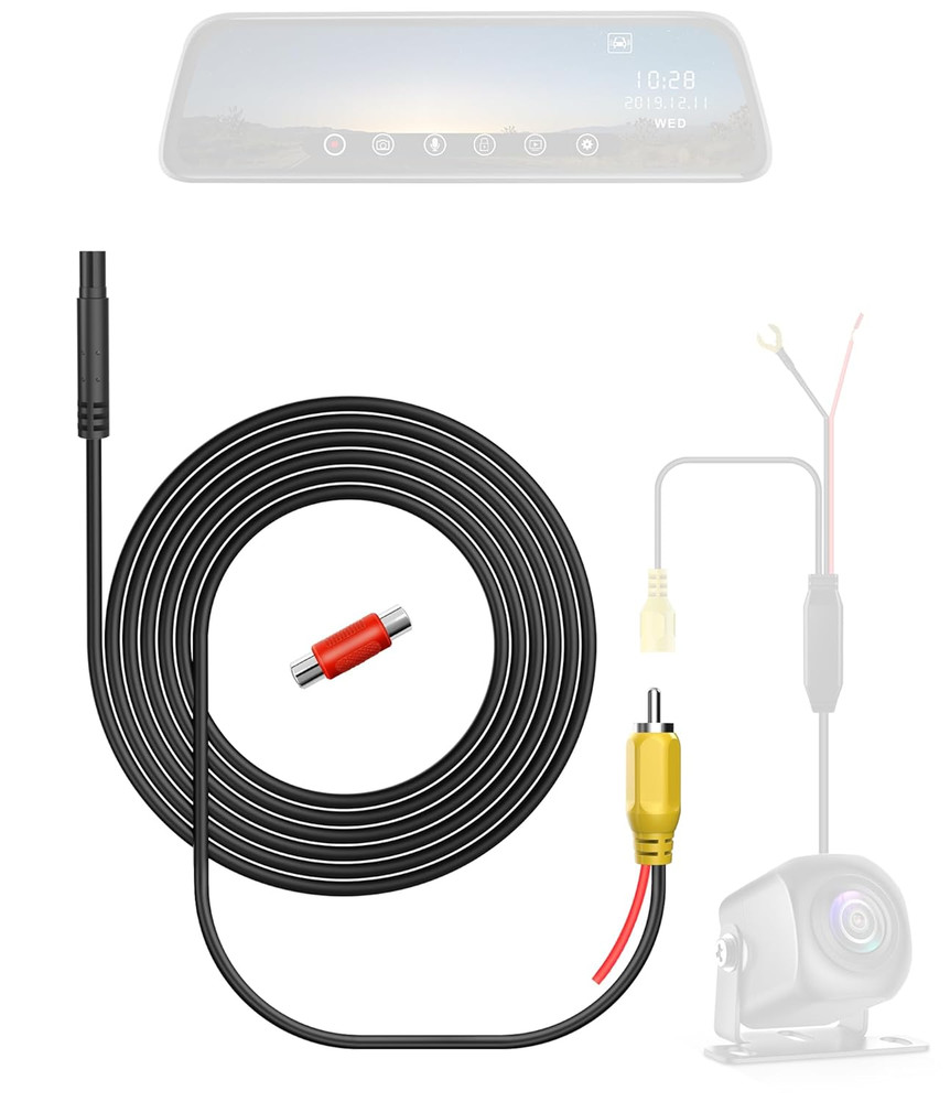 RCA Plug to 4PIN Adapter Cable, 4 Ft Thicker Connector Backup Camera to Dash Cam
