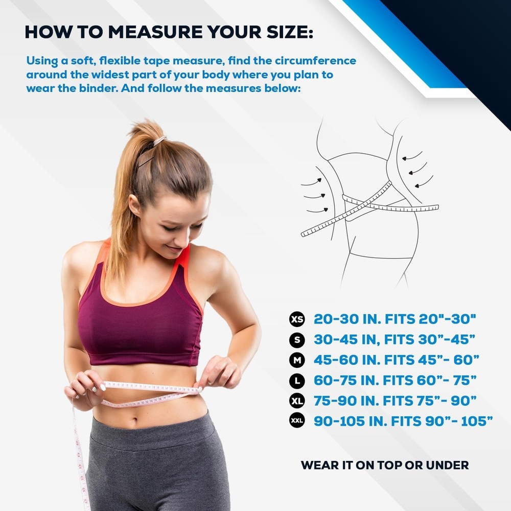NYOrtho Pediatric Abdominal Binder 6" 2-Panel Post-Surgery Compression Wrap