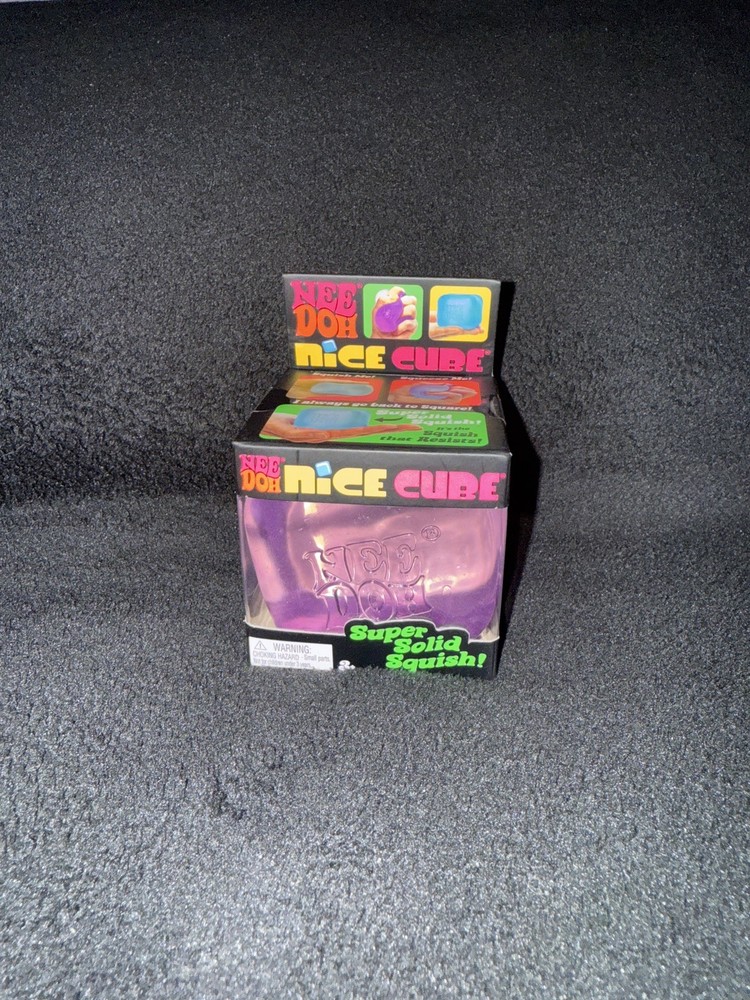 NeeDoh Nice Cube Super Solid Squeezable Sensory Toy (Purple Only)
