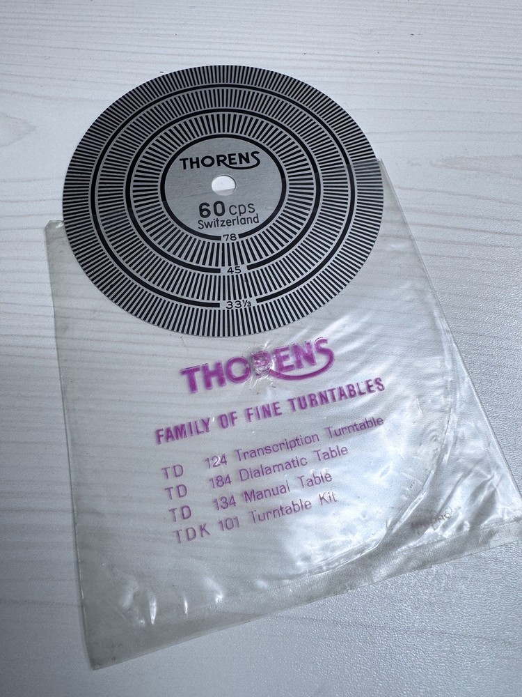 THORENS Strobe Disc Speed Check disc