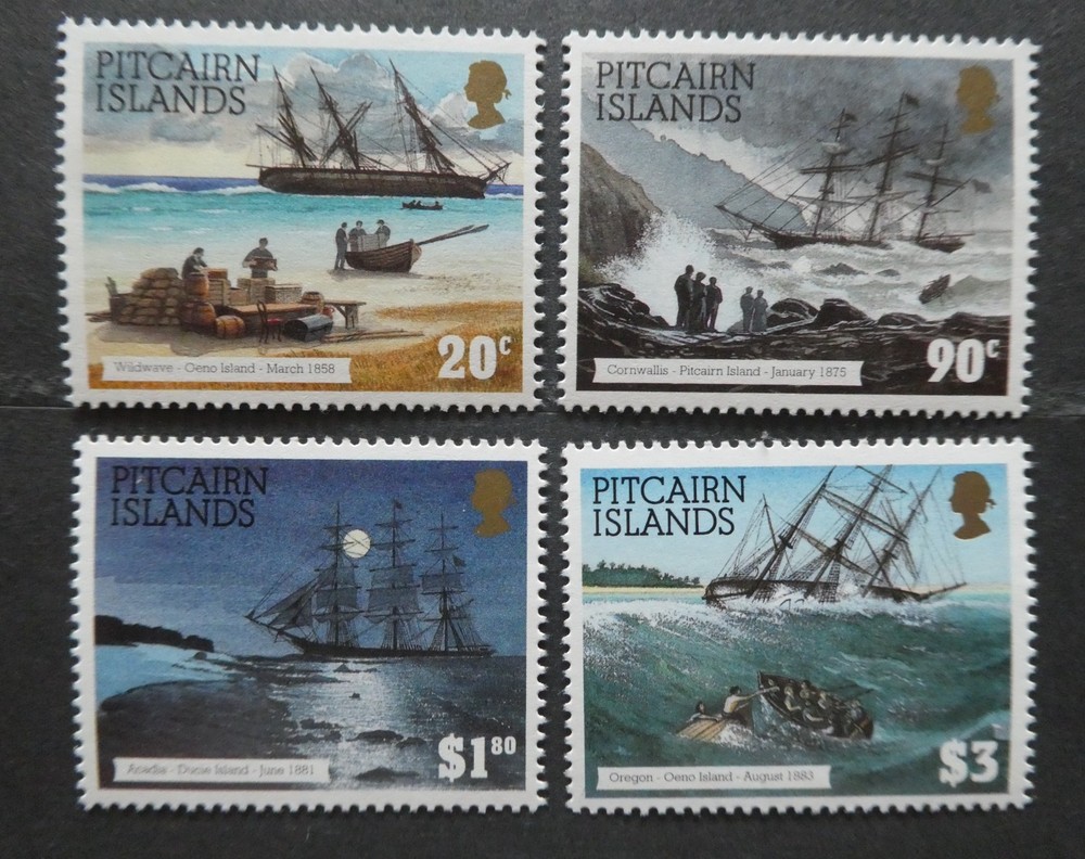PITCAIRN ISLANDS 1994 SHIPWRECKS SET MINT UNHINGED