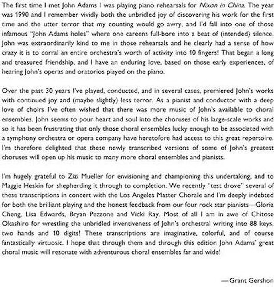 John Adams: Opera Choruses - Volume 2