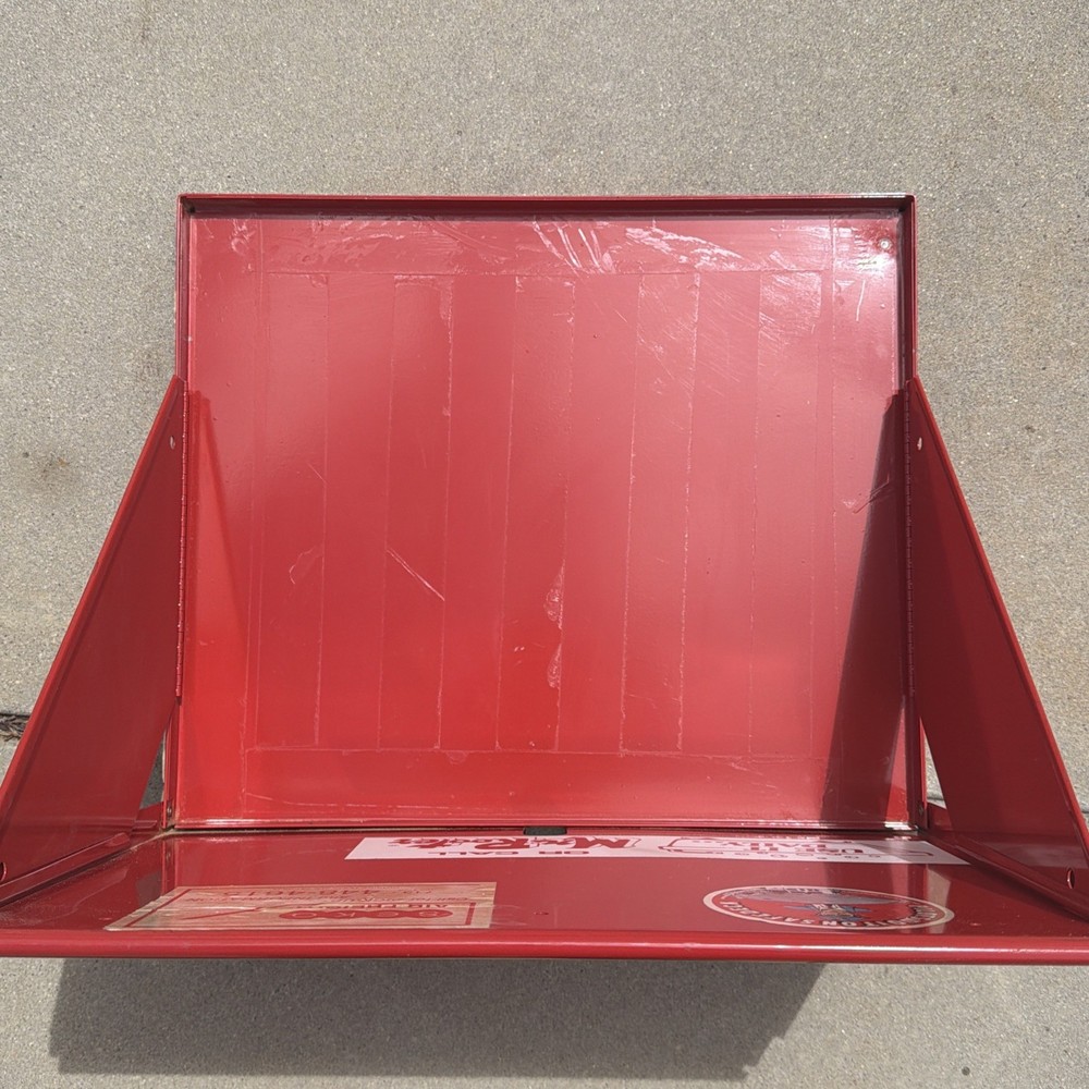 Craftsman Tool Box Side Hanging Folding Table Shelf Bench Tray Red