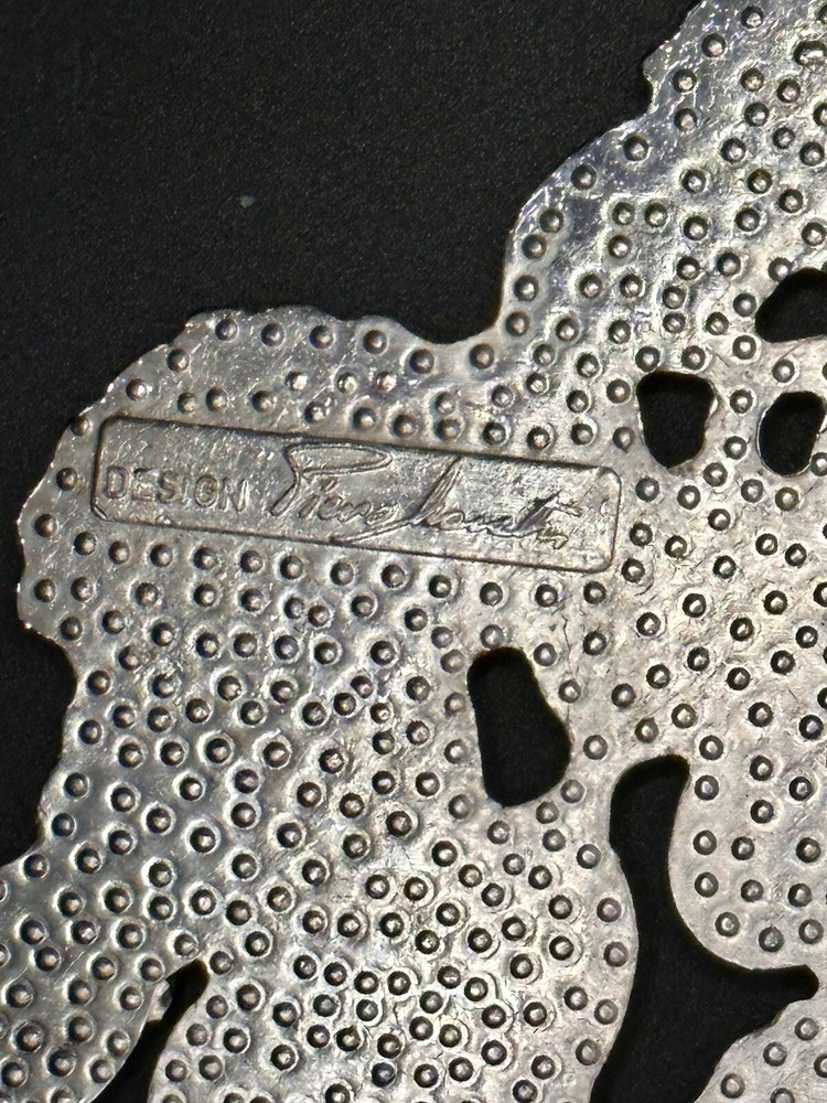 Piero Maestri Italy Silverplated Grape Olive Vine Trivet