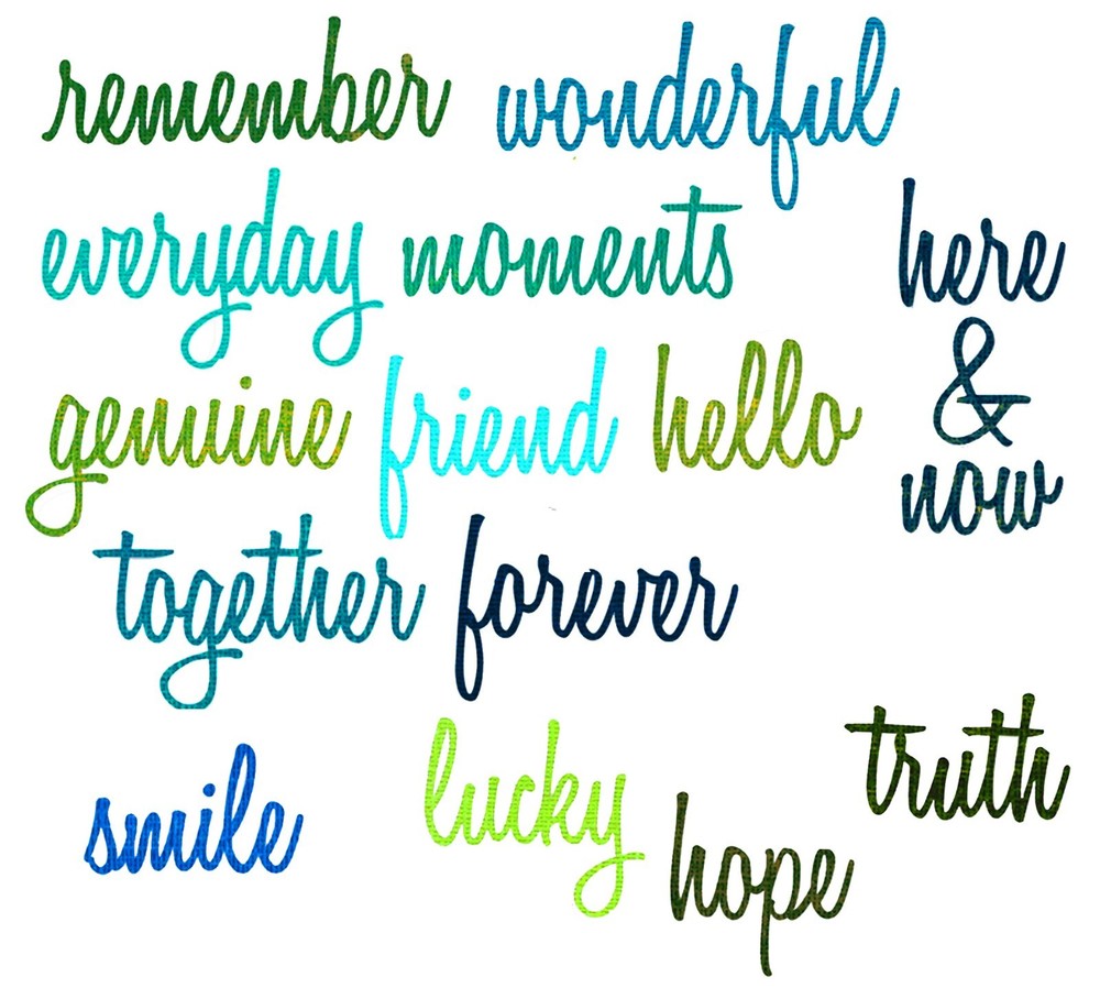 Sizzix Thinlits Friendship Words: Script 16PK #660225 Retail $22.99 T. Holtz NIP