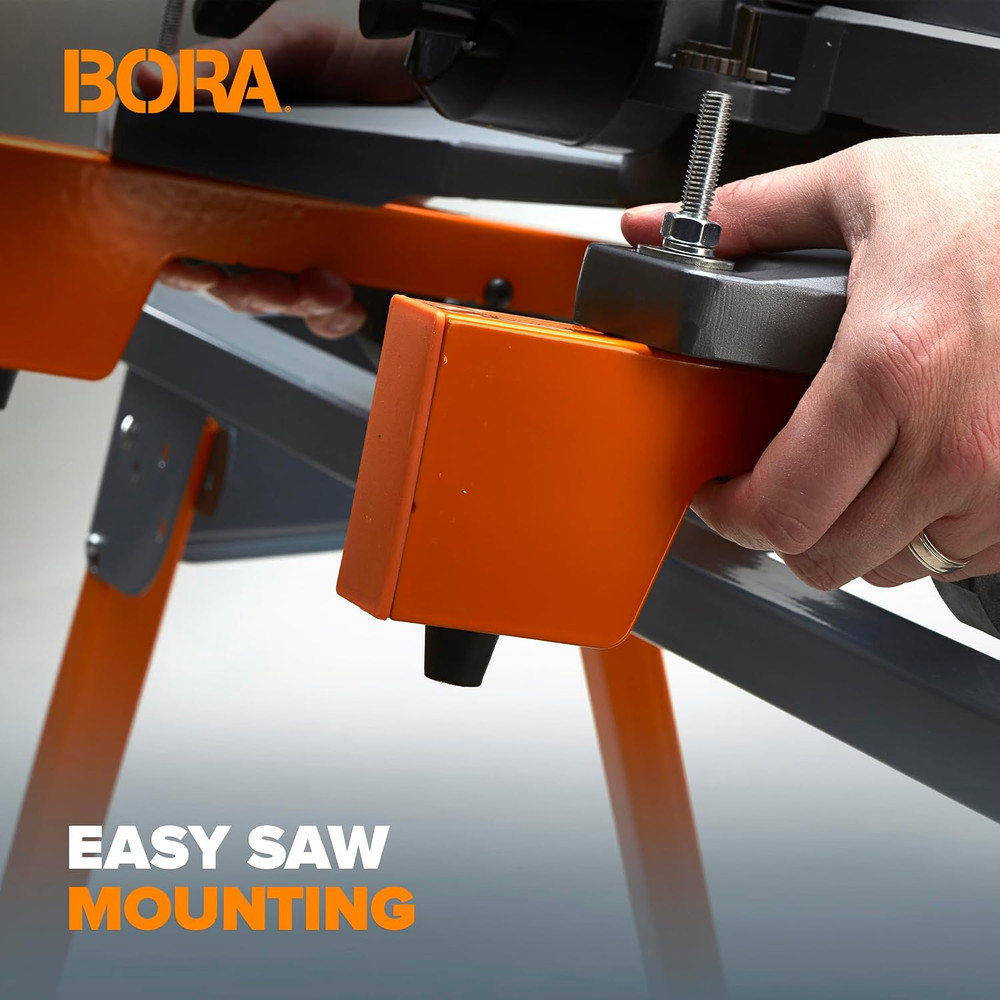 Universal Miter Saw Stand with Quick Release Tool Mounting System- Portable Mite