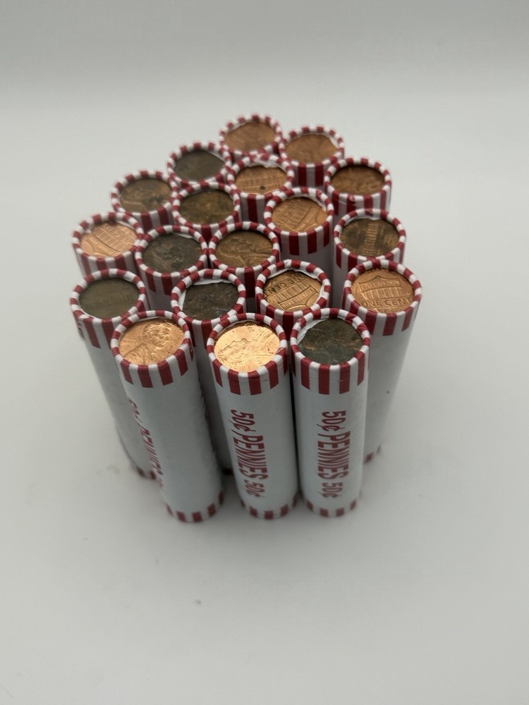 19 Unsearched Penny Rolls