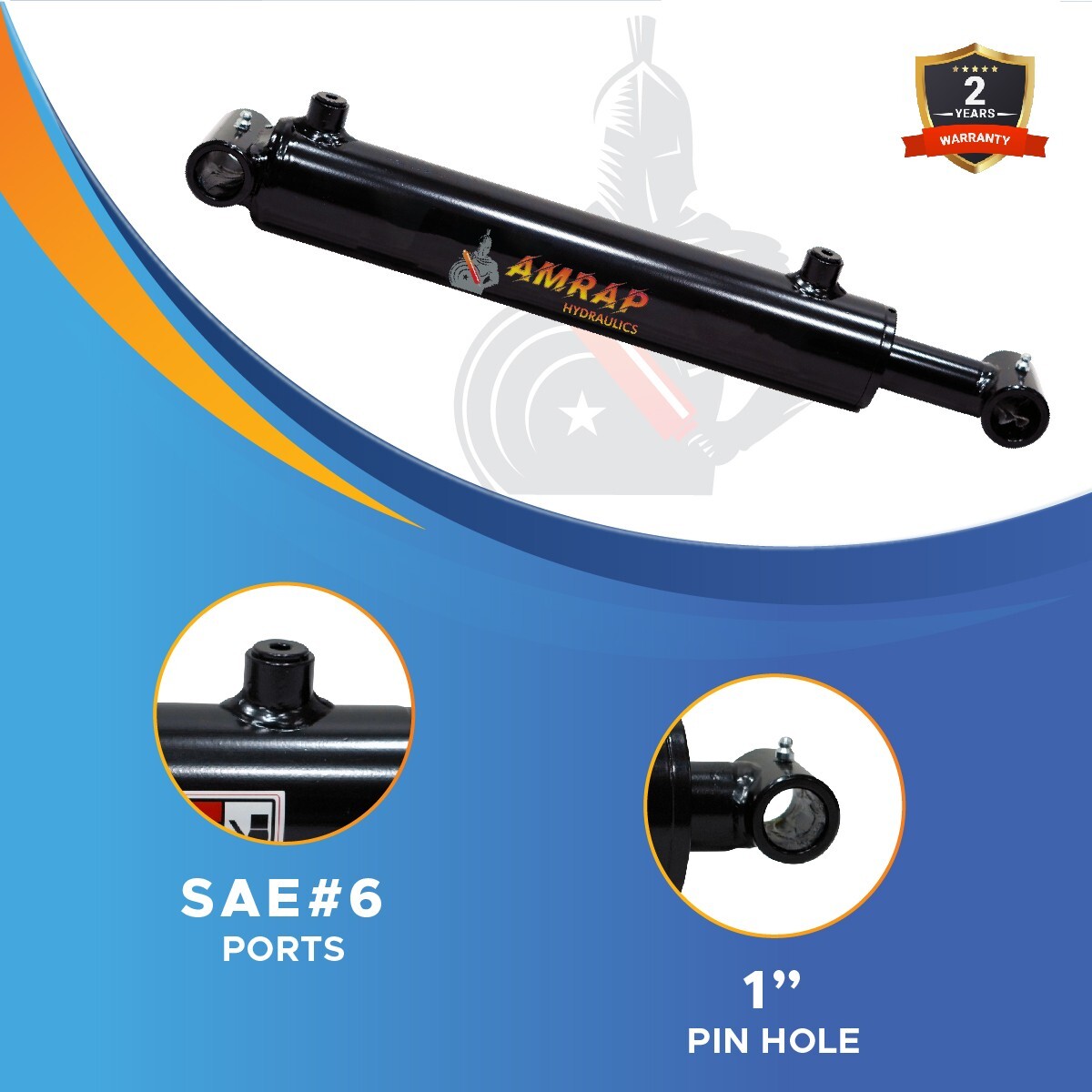 2x12 Hydraulic Cylinder- 2" Bore, 12" Stroke -Welded Cross Tube Cylinder(new)