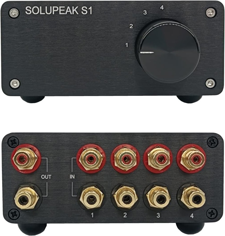HiFi RCA Switcher Box with 4 Inputs - 1 Output