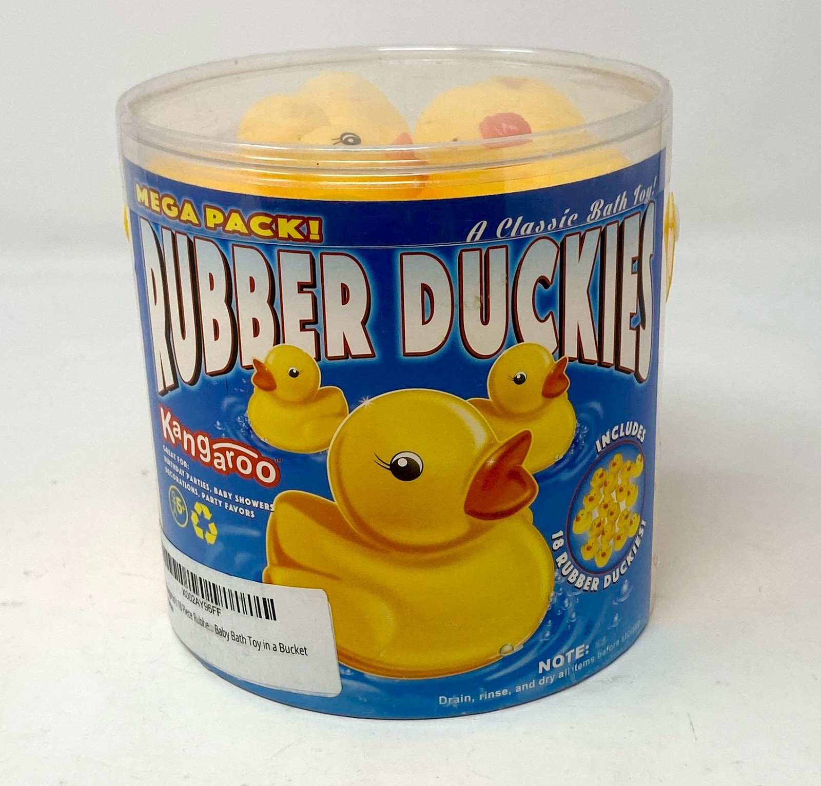 Kangaroo Squeaky Rubber Duckies Kids Baby Bath Toys Bathtub Floating 18 PCS