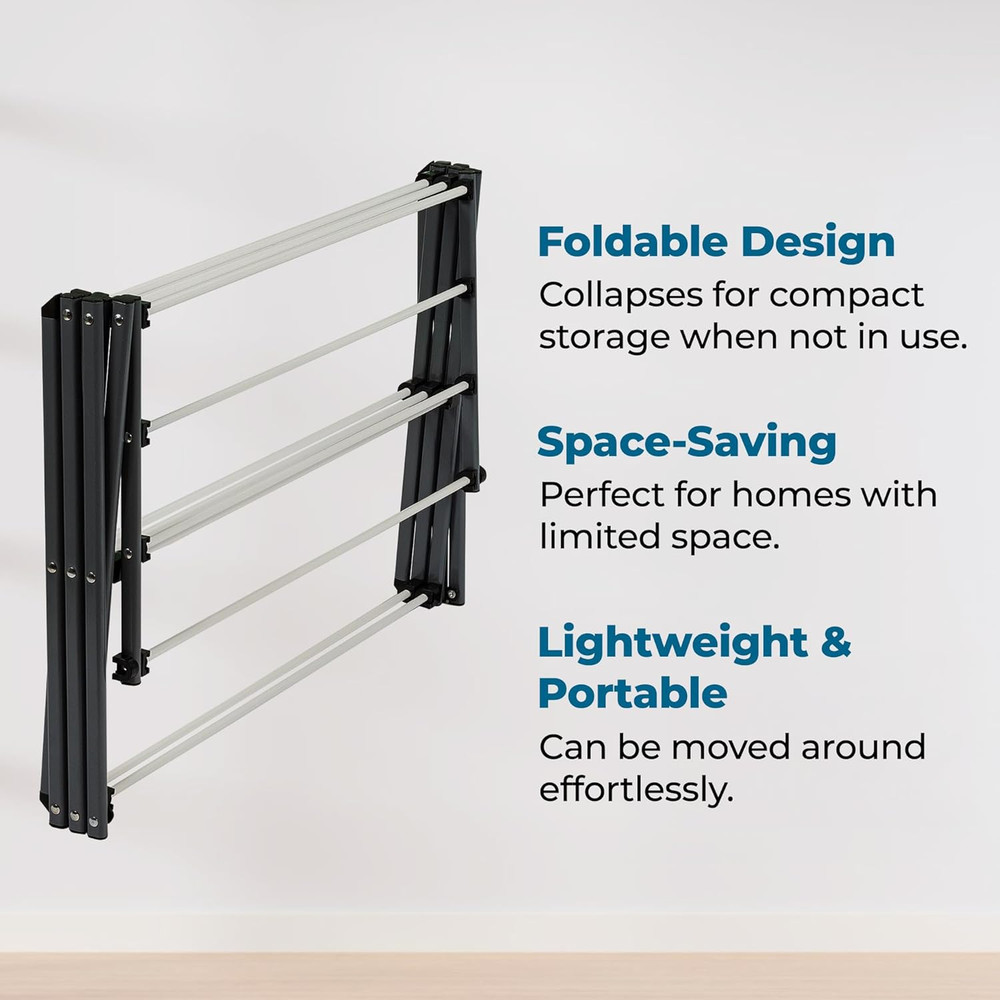 Collapsible Clothes Drying Rack – Durable, Space-Saving Laundry & Towel Rack,...
