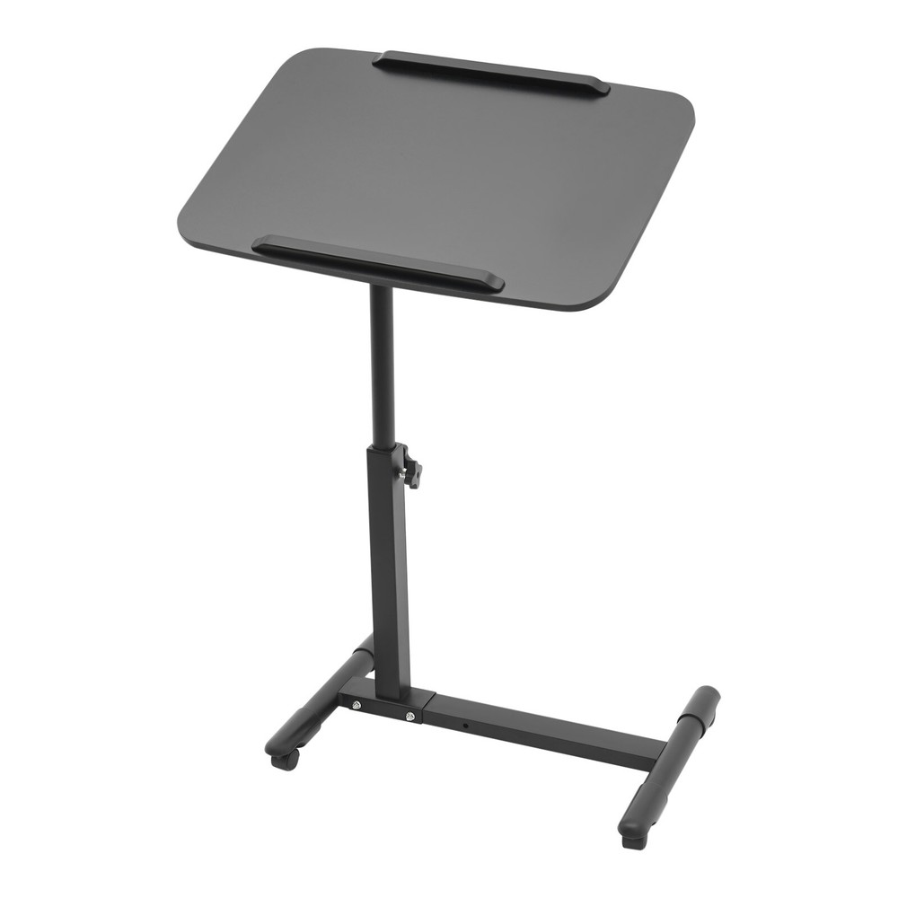 Adjustable Rolling Bedside Table with Wheels for Home and Office Use