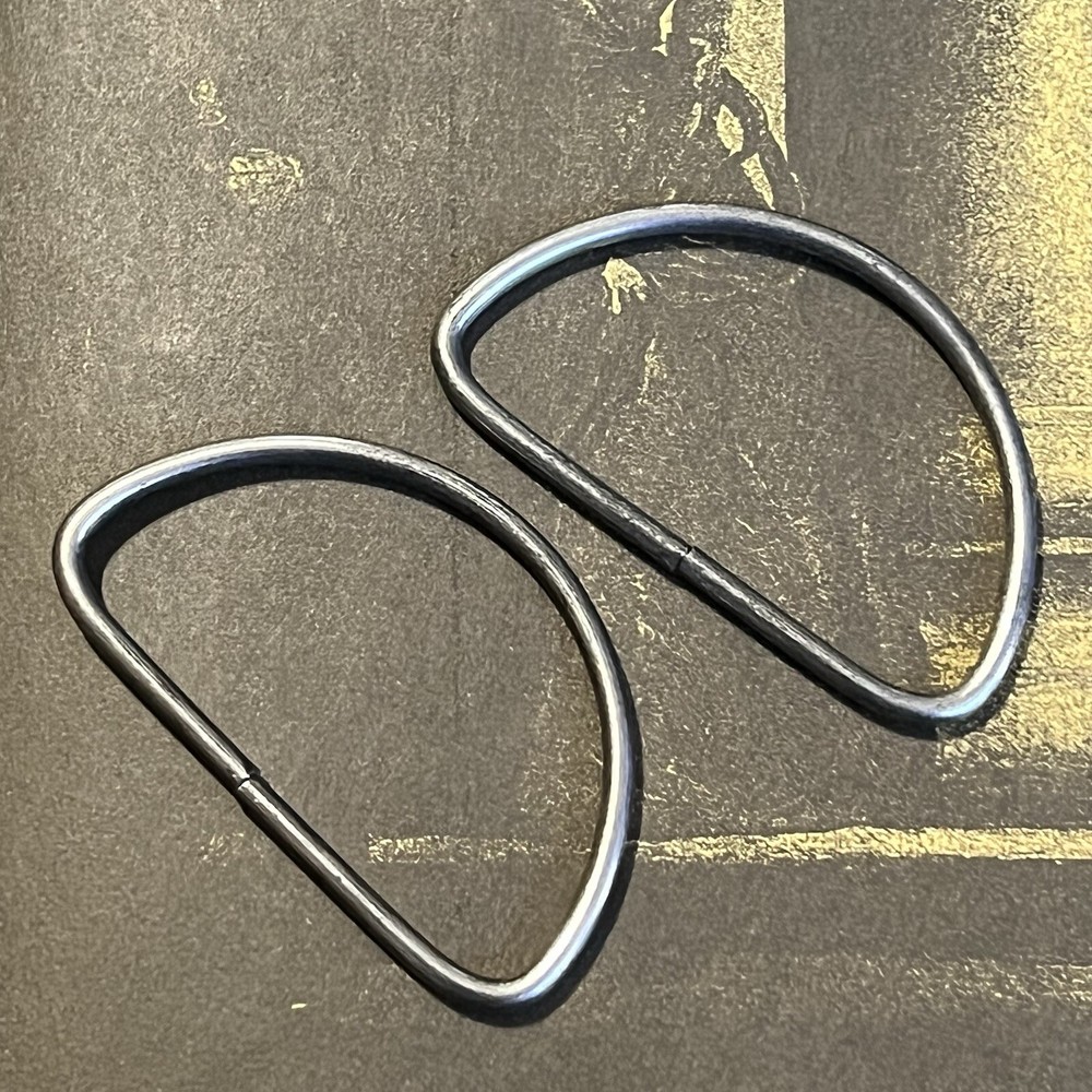 2pcs Metal D Rings 2"