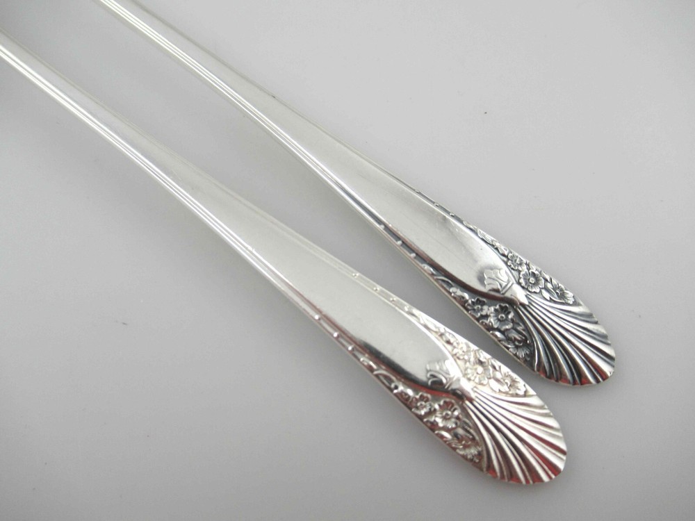 2 Olive/Pickle Forks RADIANCE Crown Silverplate Flatware