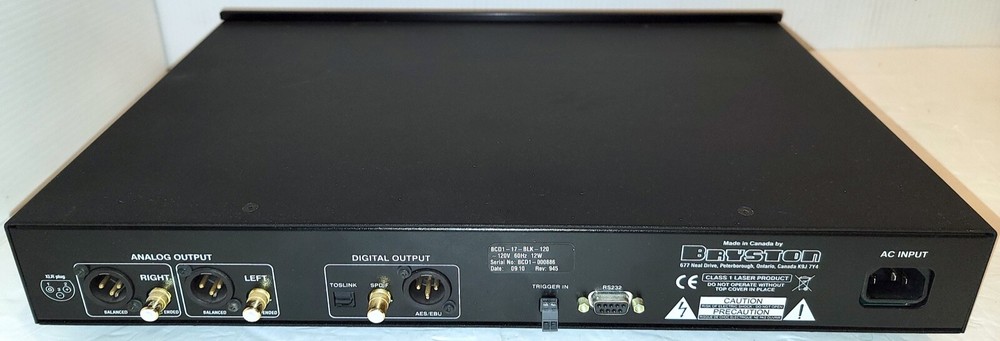 Bryston BCD-1 CD Player; BCD1 (BLACK) TESTED & WORKING