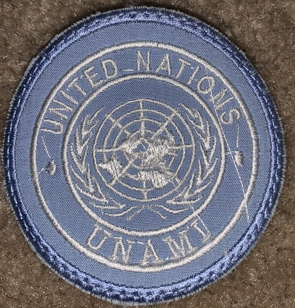 United Nations Assistance Mission for Iraq 2.5” Patch NO HOOK LOOP BACKING.