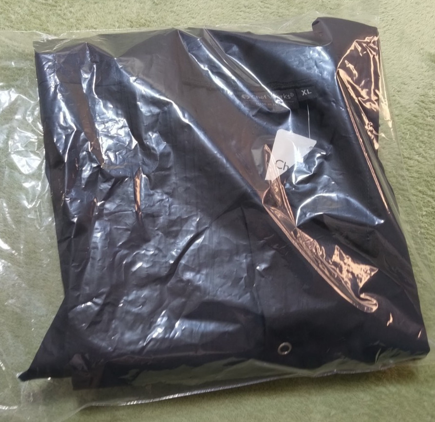 Chef Works Mens XL Black Short Sleeve Snap Front Utility Work Shirt Cook