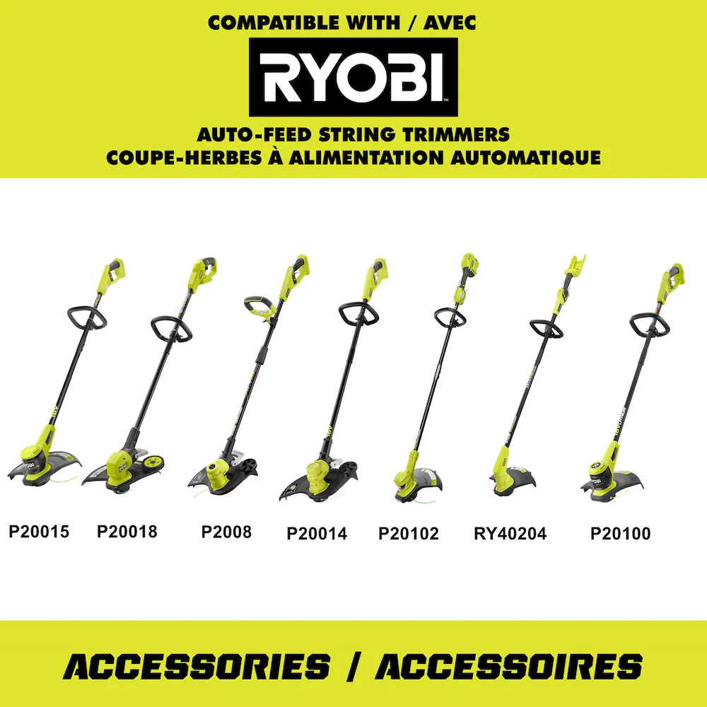 RYOBI Replacement Twisted 0.080-inch Auto Feed Line Spools (3-Pack)