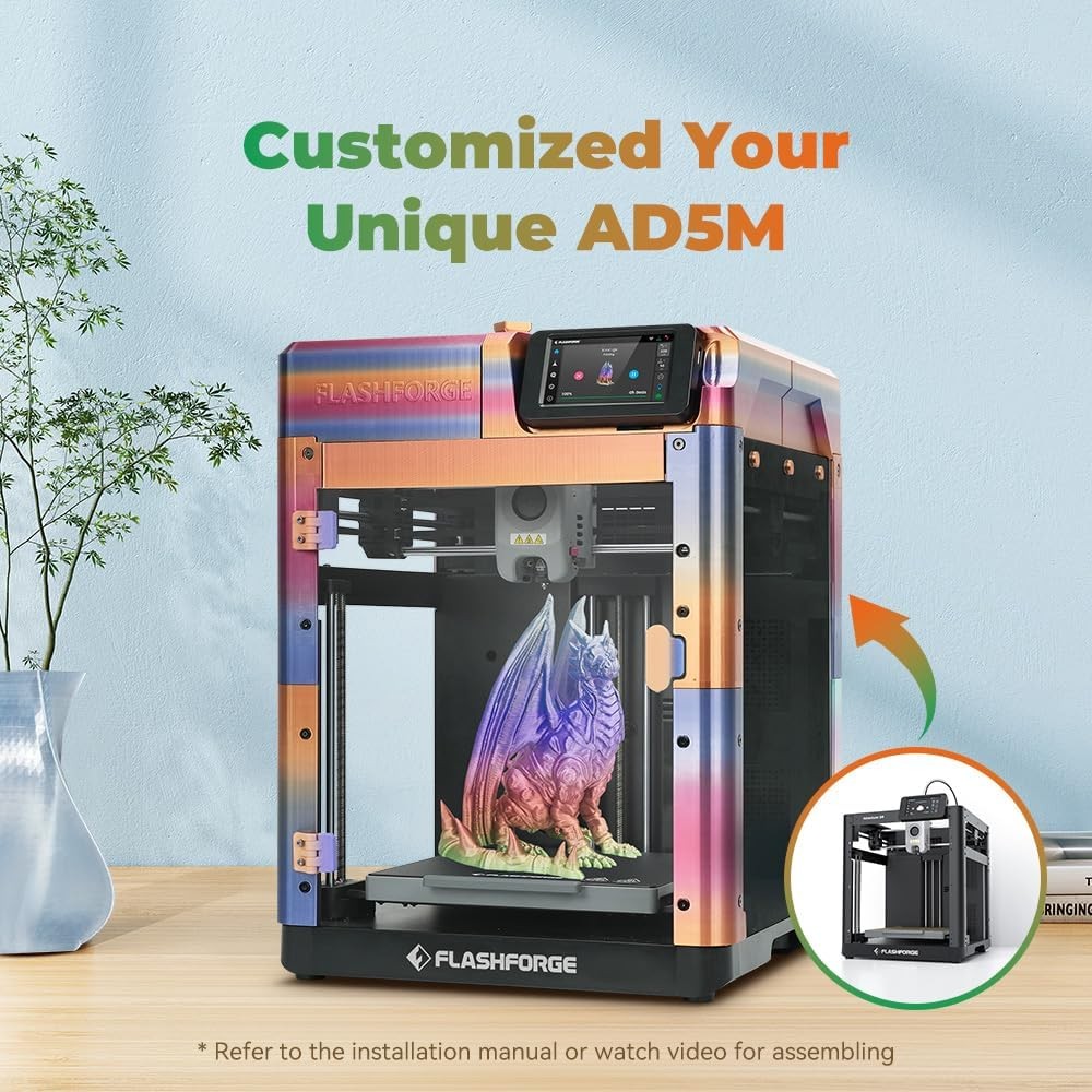FLASHFORGE 3D Printer AD5M Enclosure, Create Your Style, Dustproof and Constant