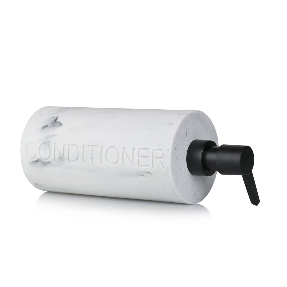 Conditioner Dispenser Luxurious Refillable Pump Bottle with Embossed Text, Du...