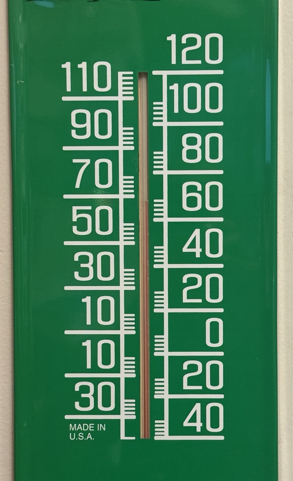 Vtg SKI Cola Metal Thermometer - Say Skeee - measures 7" x 28" LARGE