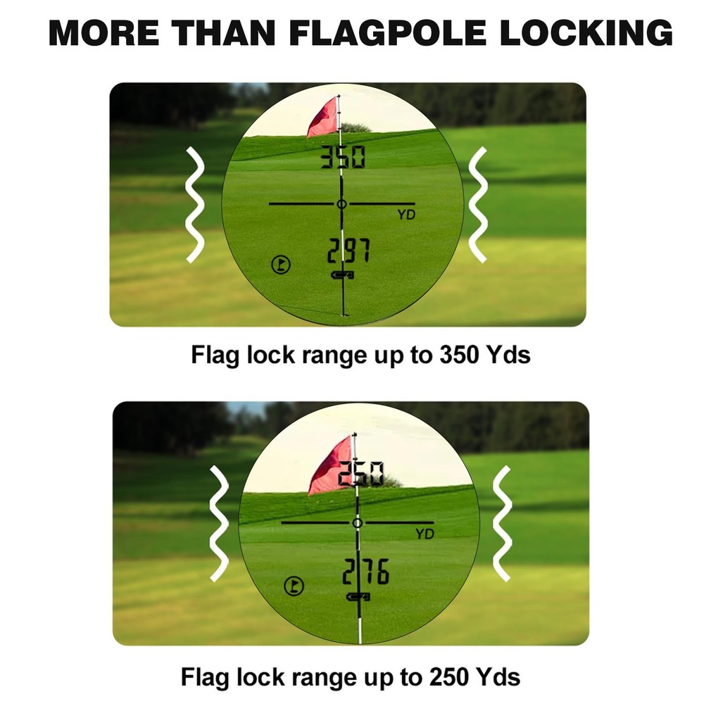 FLYSTONE Precision Laser Range Finder for Golf & Hunting, 1300m Range, White
