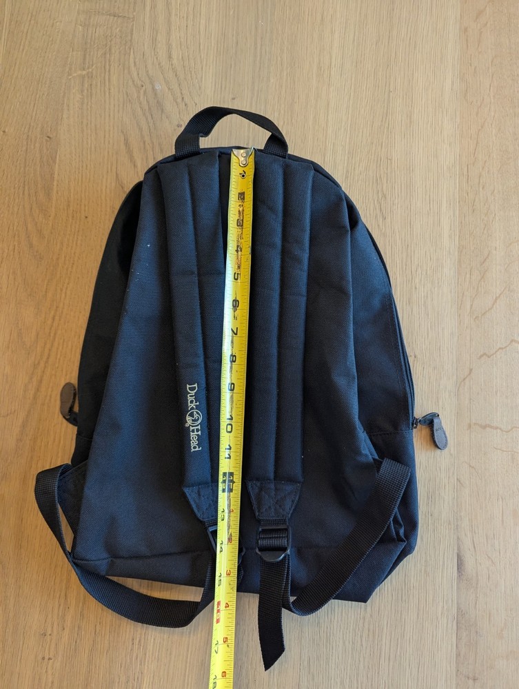 Vintage Duck Head Backpack Bookbag Black