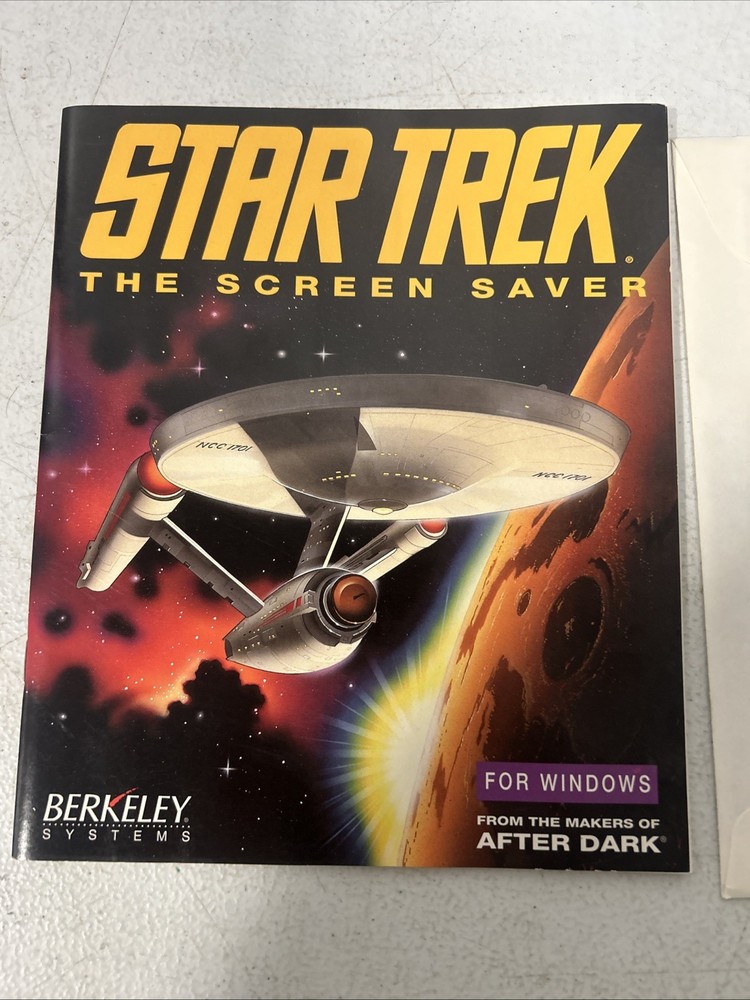 Star Trek Screen Saver Windows 3.5" Disk 1992 vtg 90s