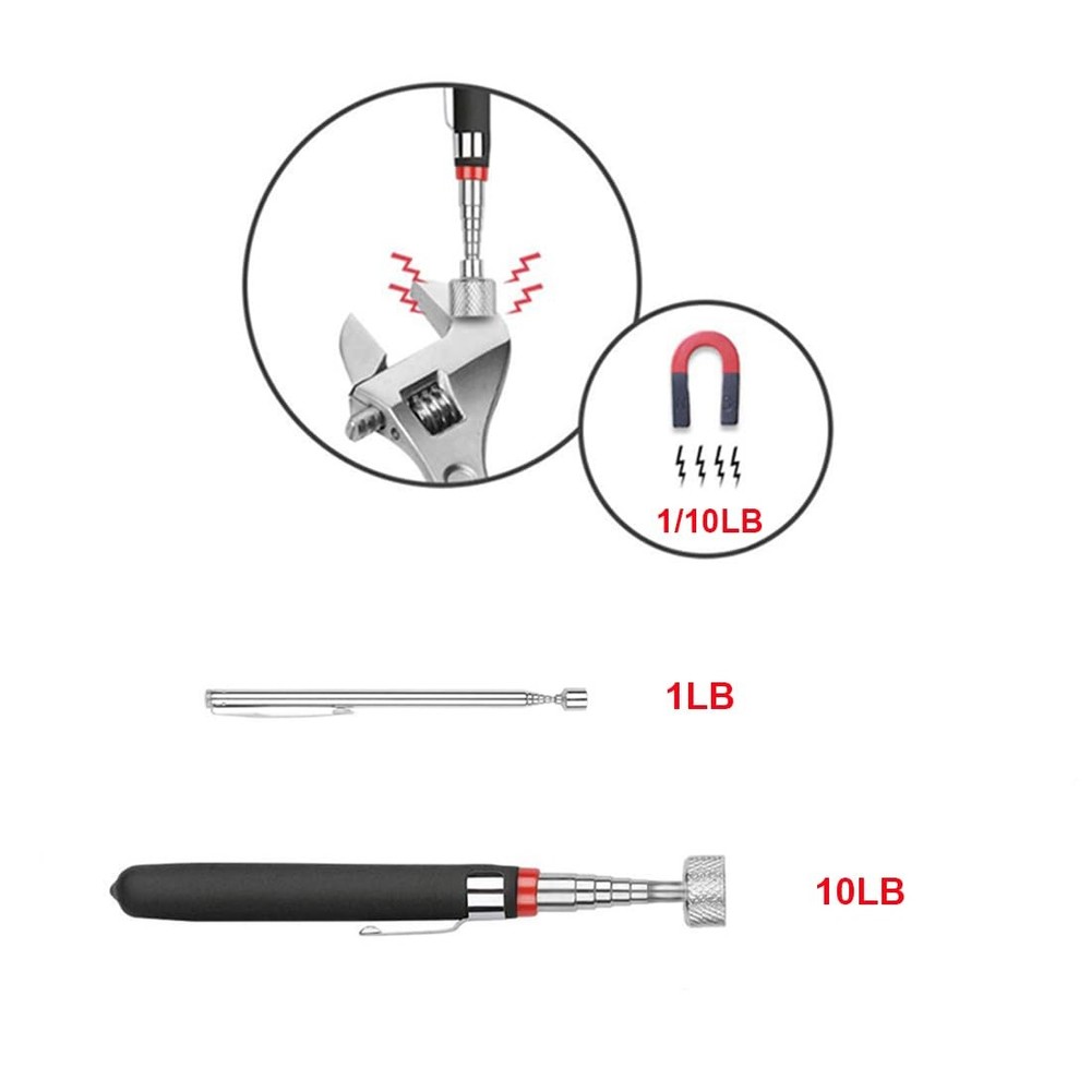 4 Pack Telescoping Magnet Pickup Tool Set Retrieving Pickup Tools，Extendable...