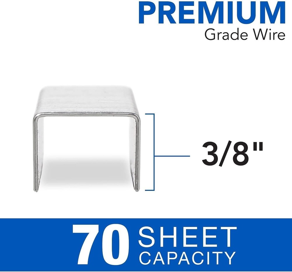 Optima High Capacity Staples 3/8" - 2500 Count Jam-Free Precision Performance